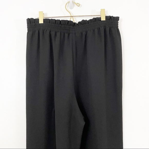 ZARA Wide Leg Crop Paper Bag Waist Pants Size L - Picture 7 of 10